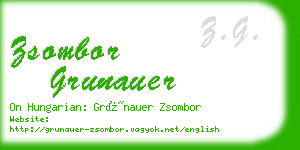 zsombor grunauer business card